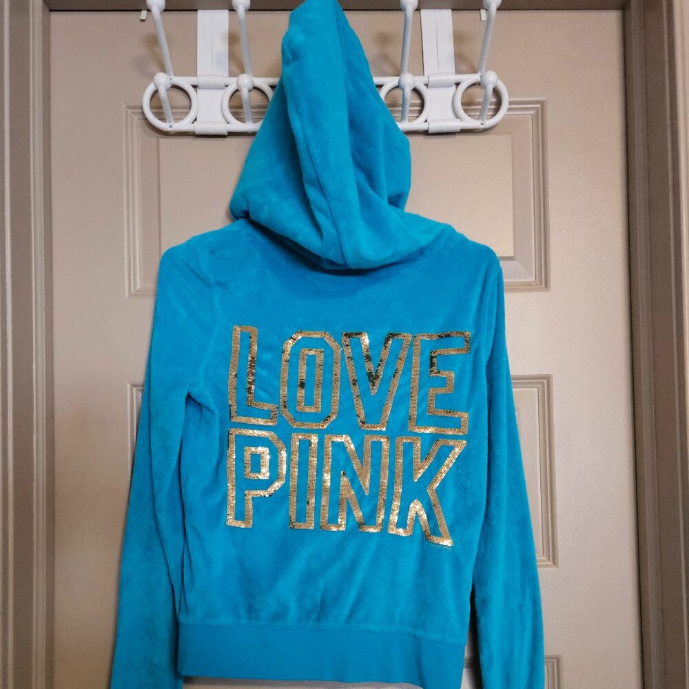 Pink Victoria's Secret Love Pink Zip-Up Hoodie